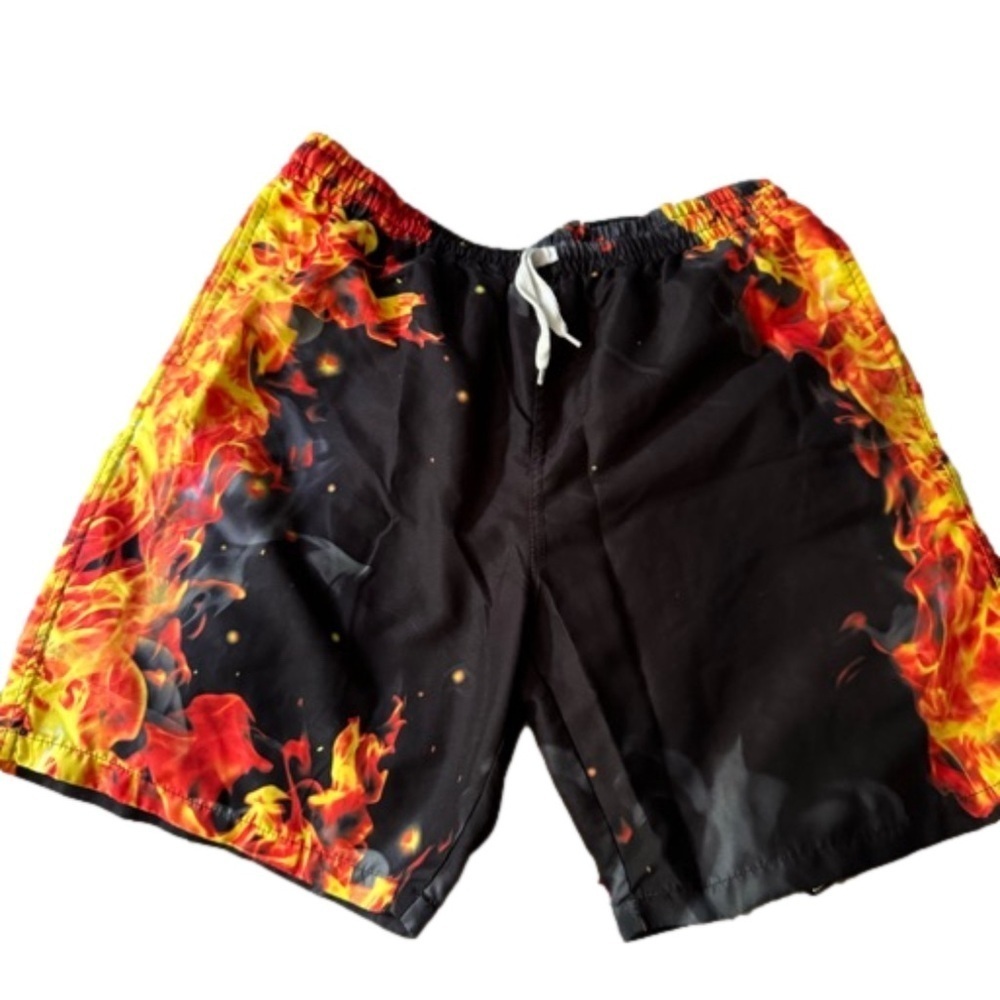 Swimming Trunks With Flames